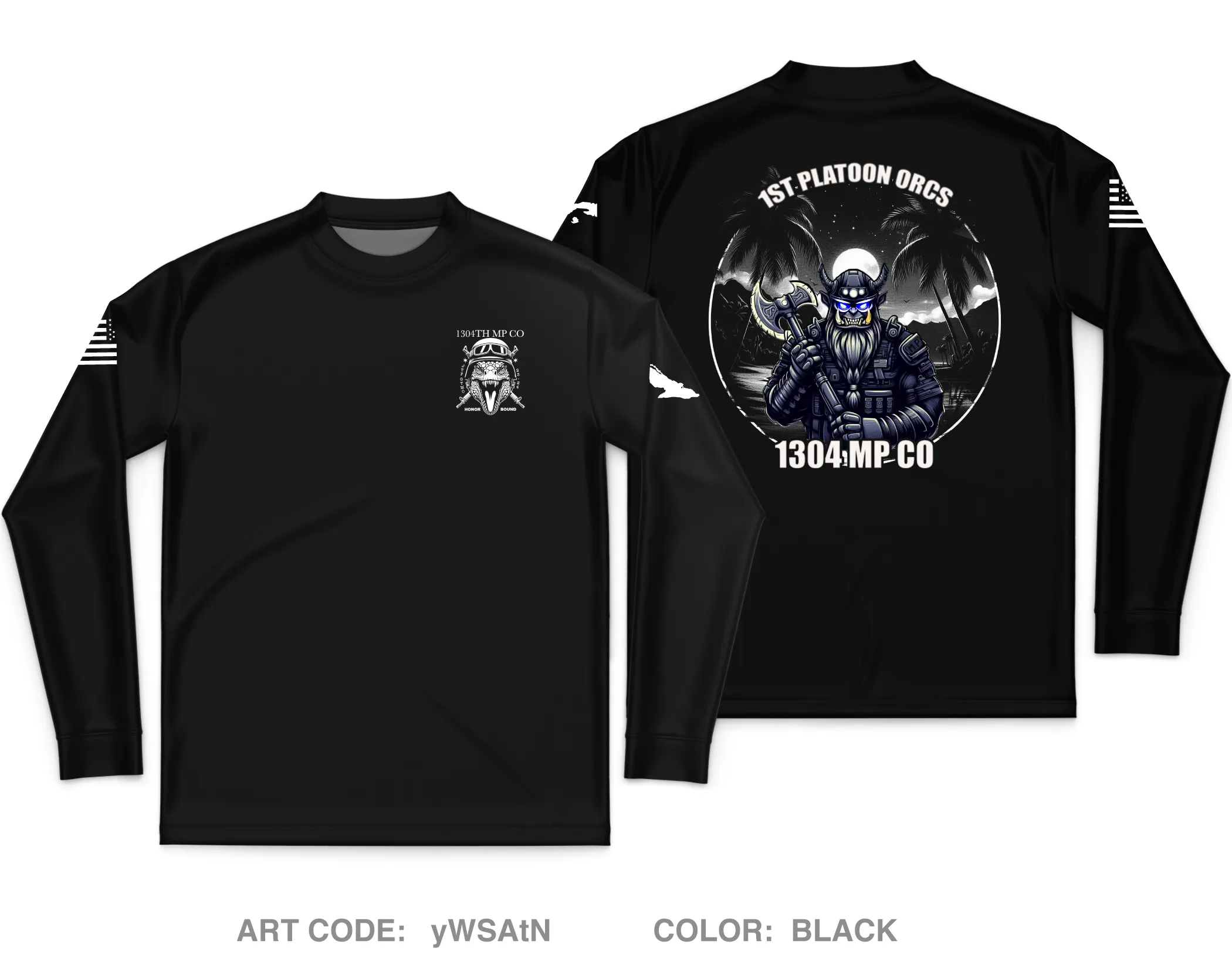 1304th MP CO Core Men's LS  Performance Tee - yWSAtN