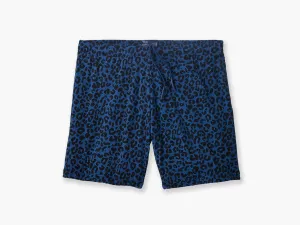 6" Pocket Lounge Short ~ Midnight Leopard