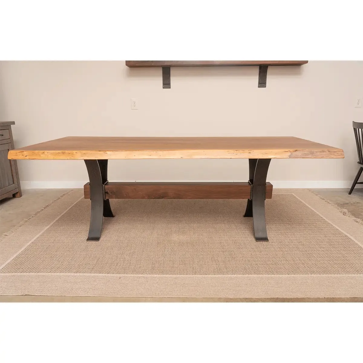 90" Live Edge Walnut Dining Table