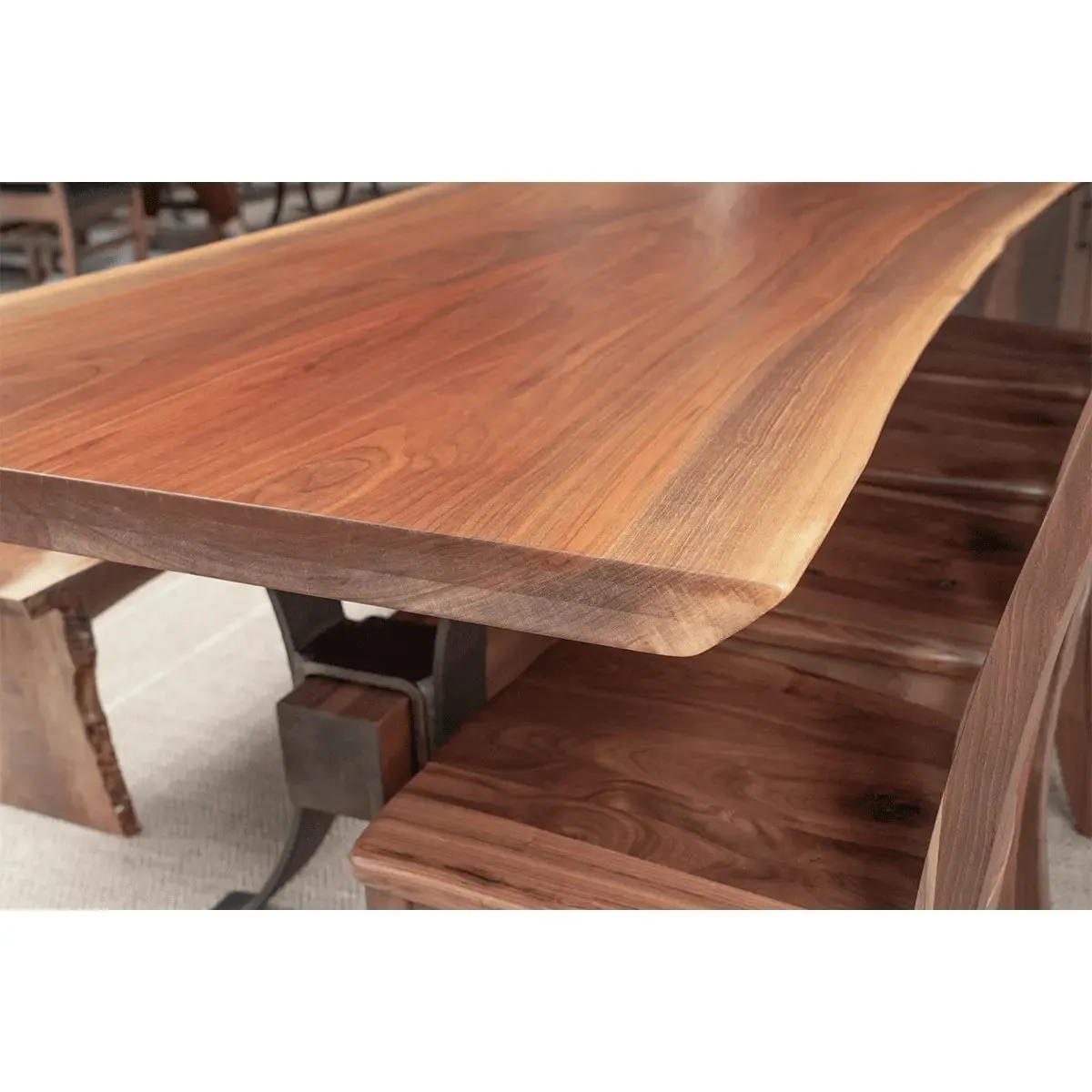 90" Live Edge Walnut Dining Table