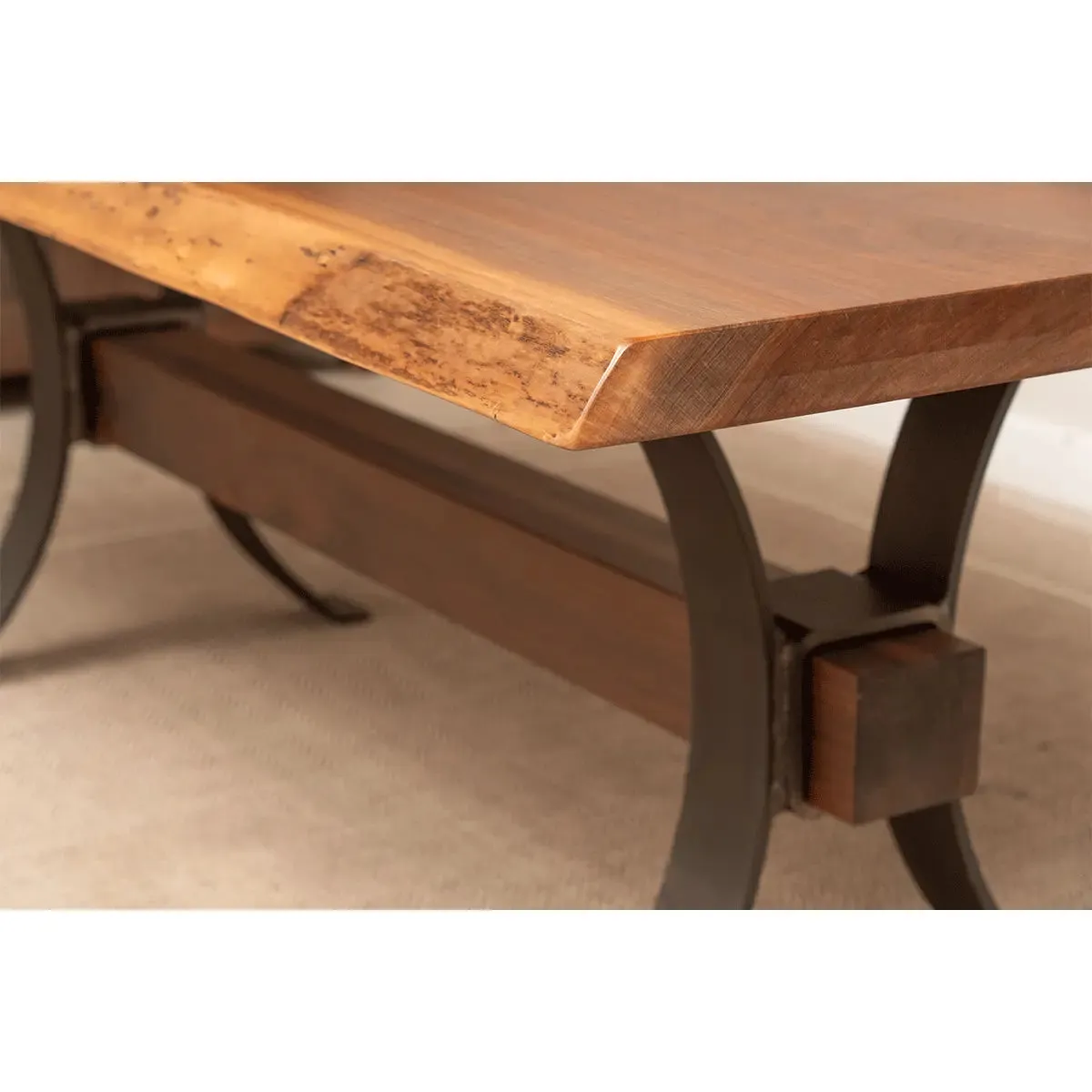 90" Live Edge Walnut Dining Table