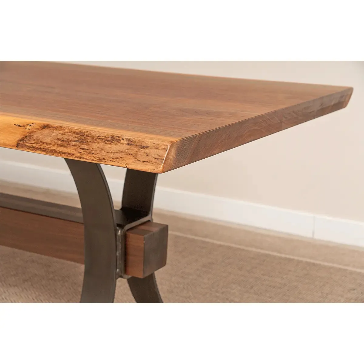 90" Live Edge Walnut Dining Table