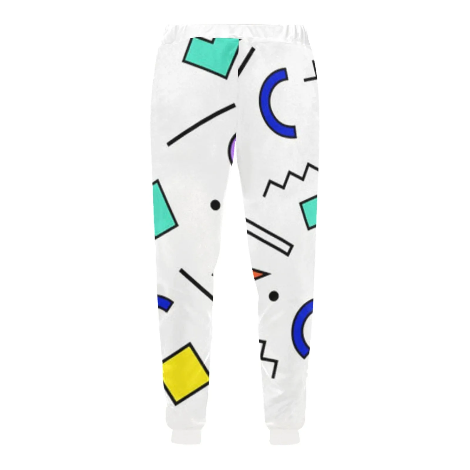 90s White Design Pattern Casual Baggy Slacks