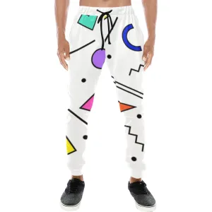 90s White Design Pattern Casual Baggy Slacks