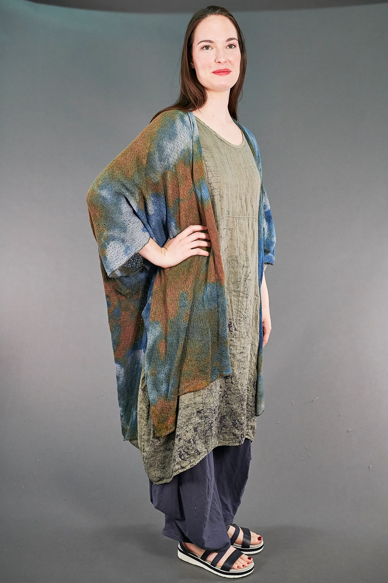 9511 Kimono Wrap Blue Geode