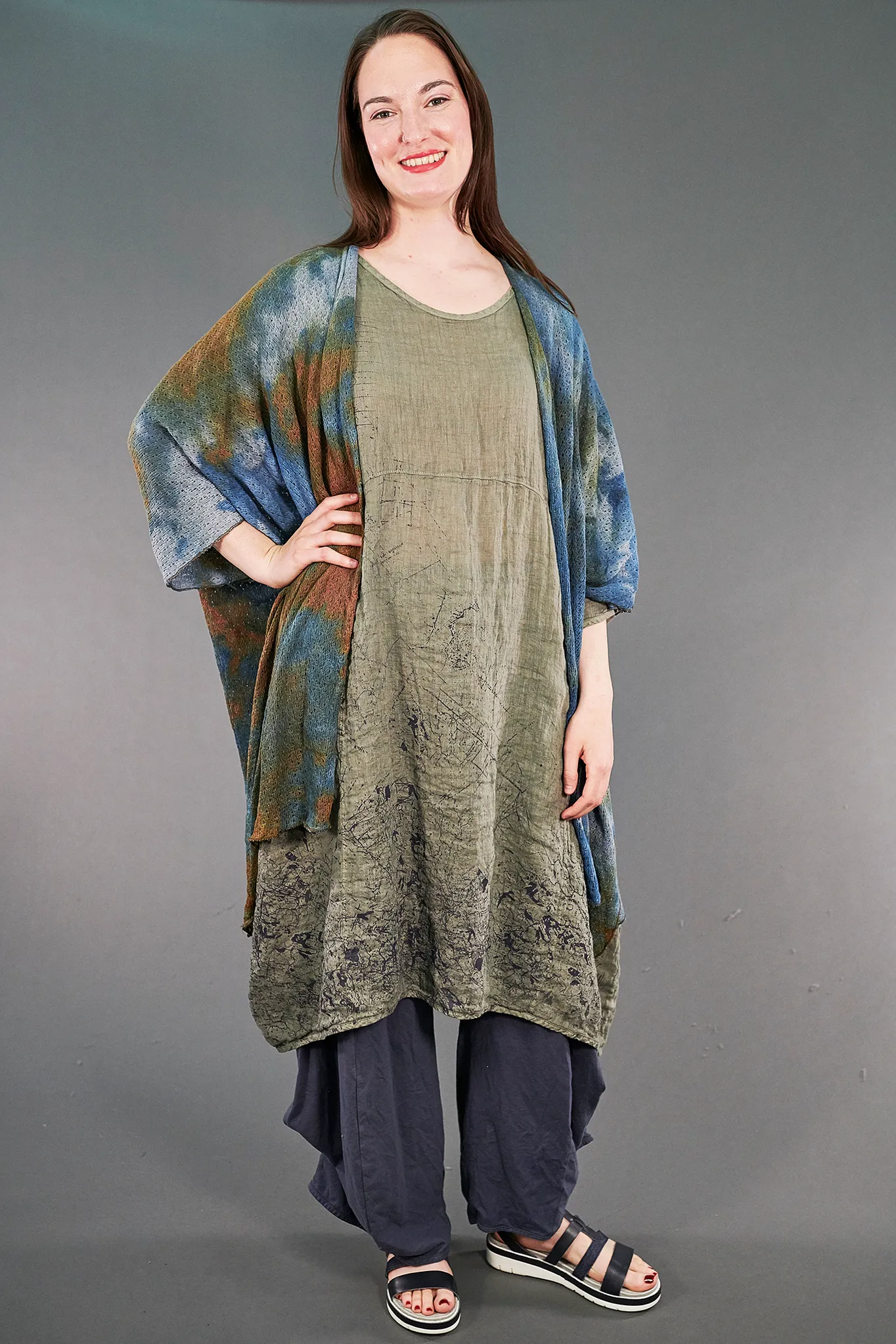 9511 Kimono Wrap Blue Geode