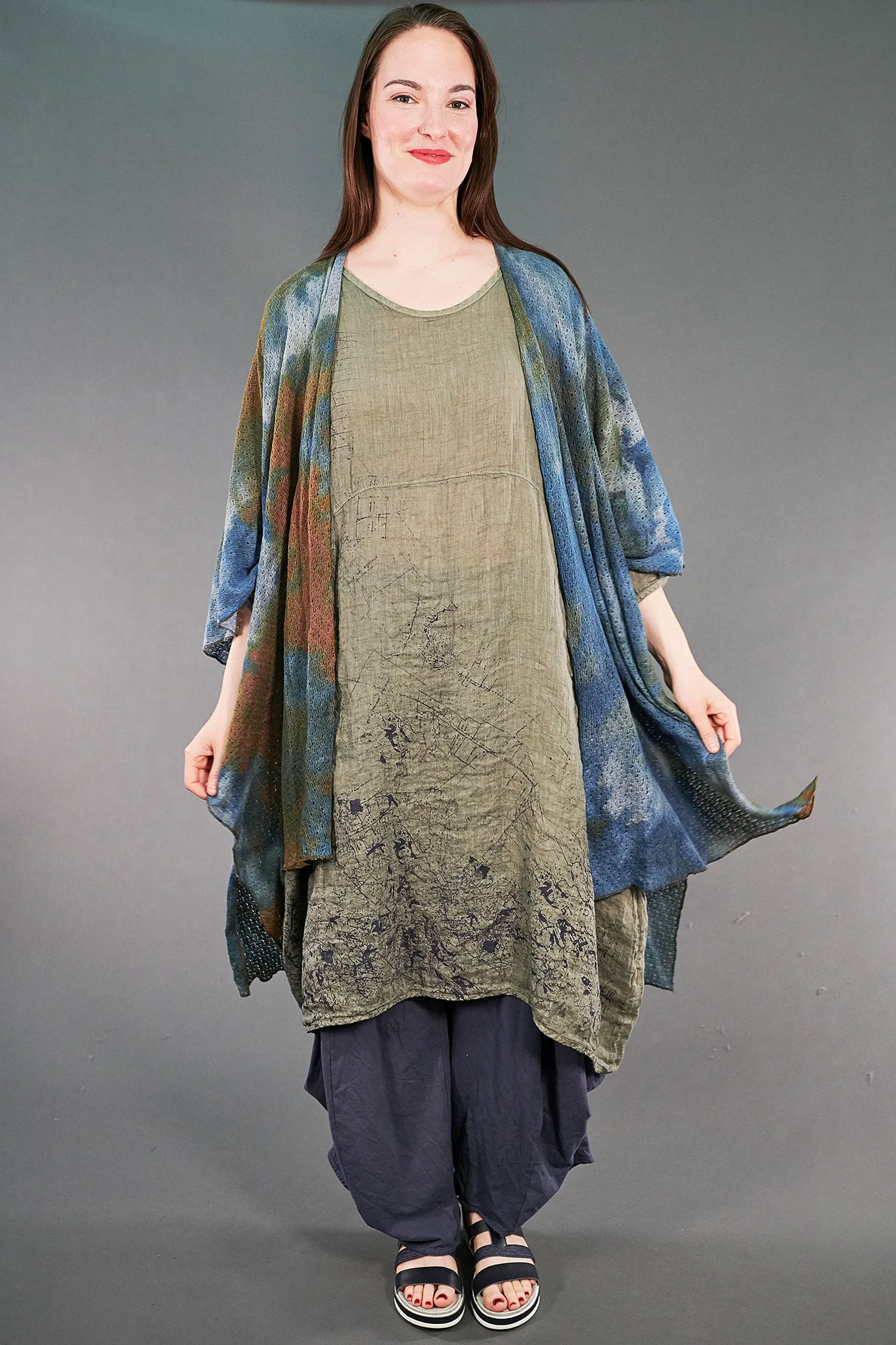 9511 Kimono Wrap Blue Geode
