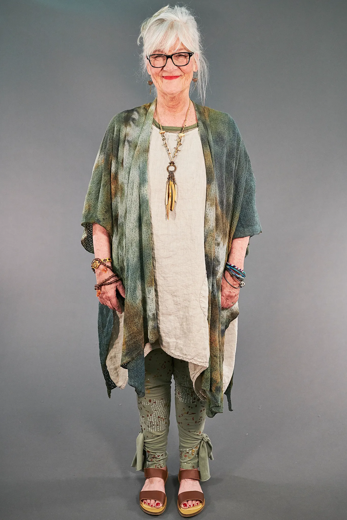 9511 Kimono Wrap Green Marble