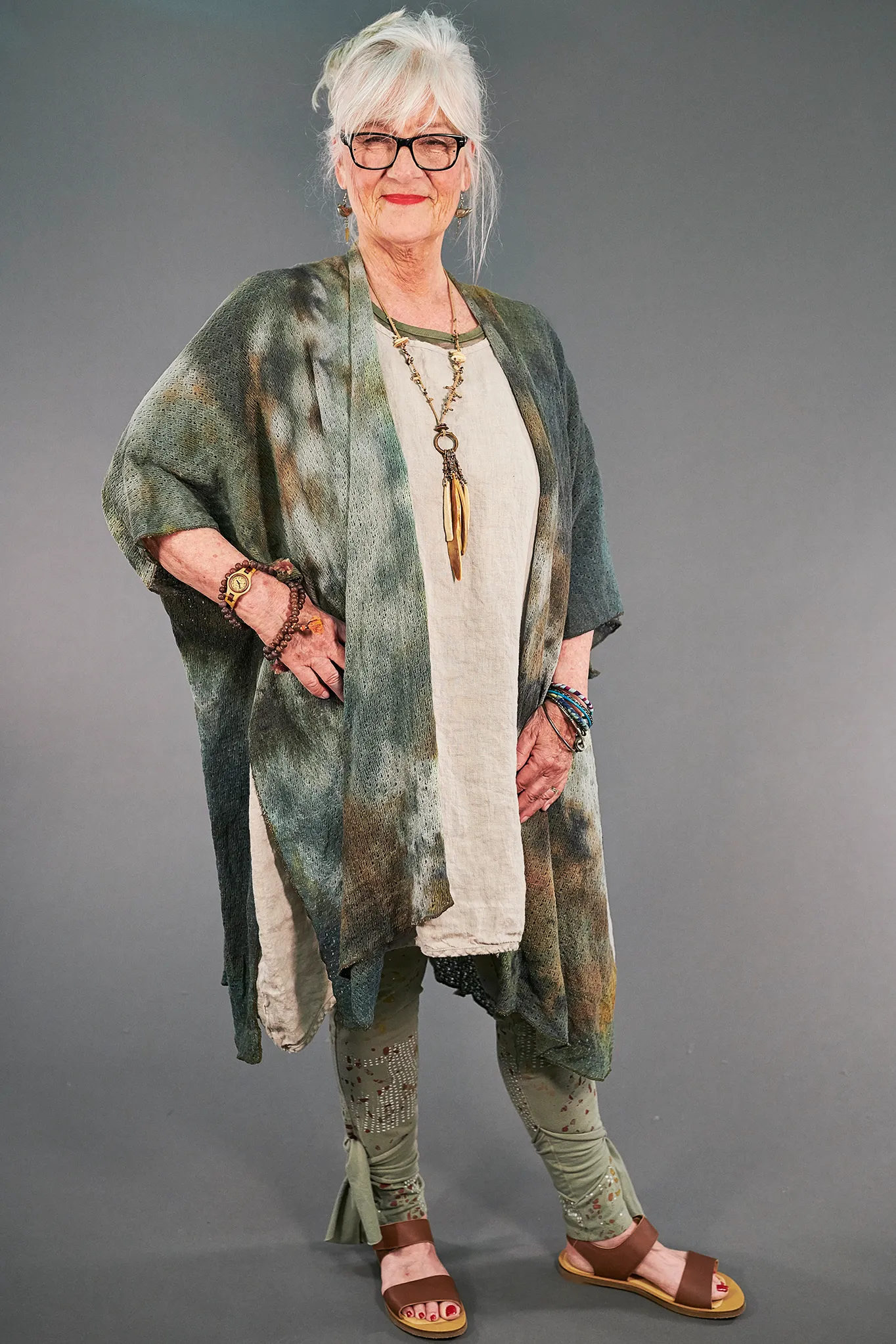 9511 Kimono Wrap Green Marble