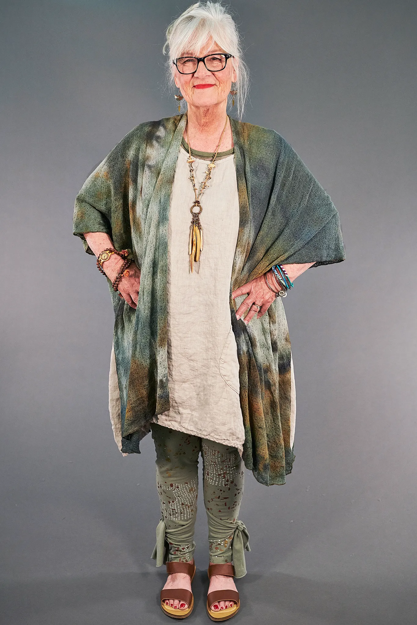 9511 Kimono Wrap Green Marble