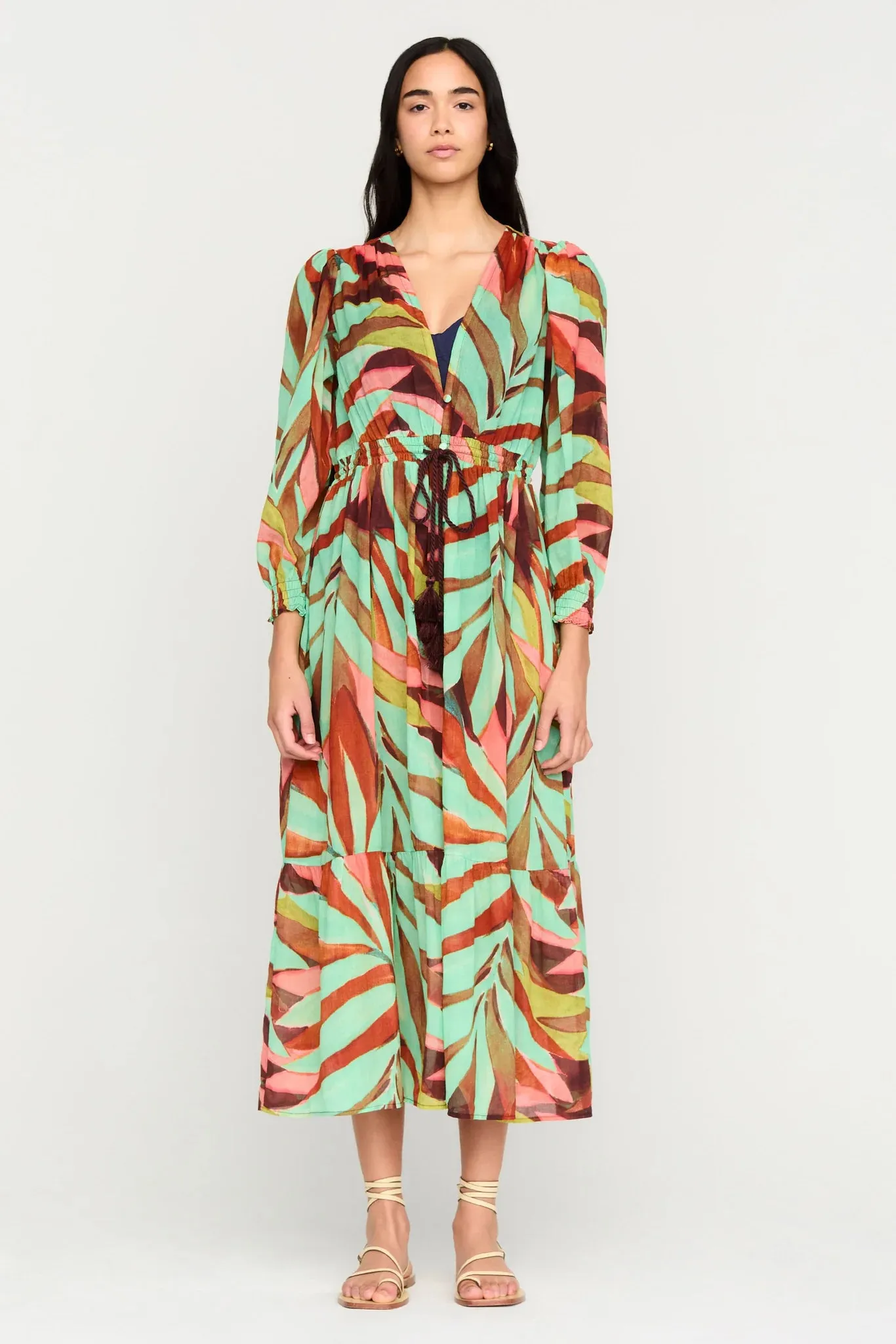 Alanis Dress in Tropical Coral