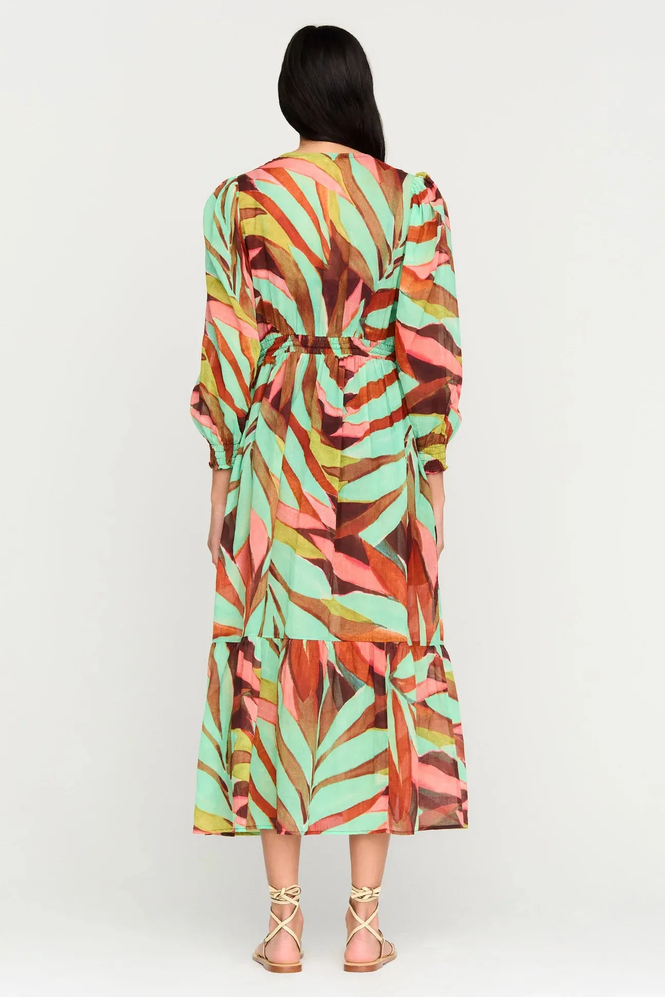 Alanis Dress in Tropical Coral