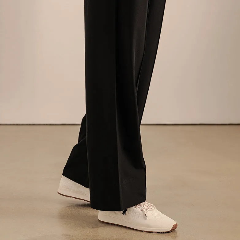 Amara Wide Leg Track Pants - Black