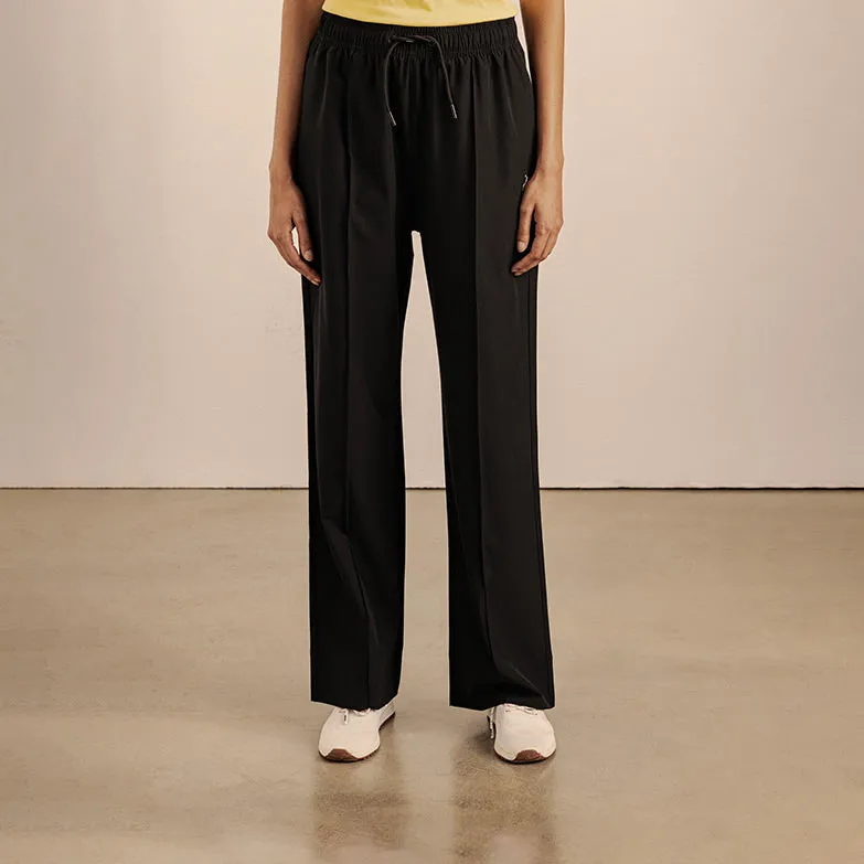 Amara Wide Leg Track Pants - Black