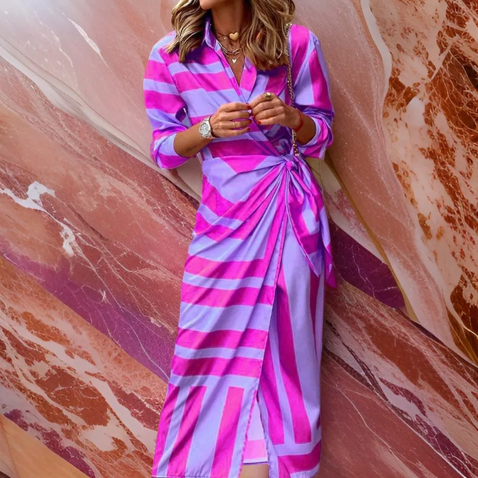 Amira - Wrap Print Dress