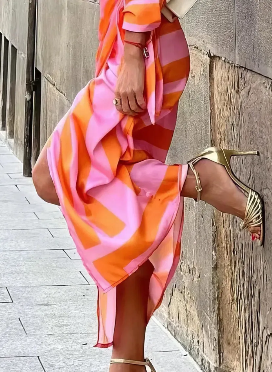 Amira - Wrap Print Dress