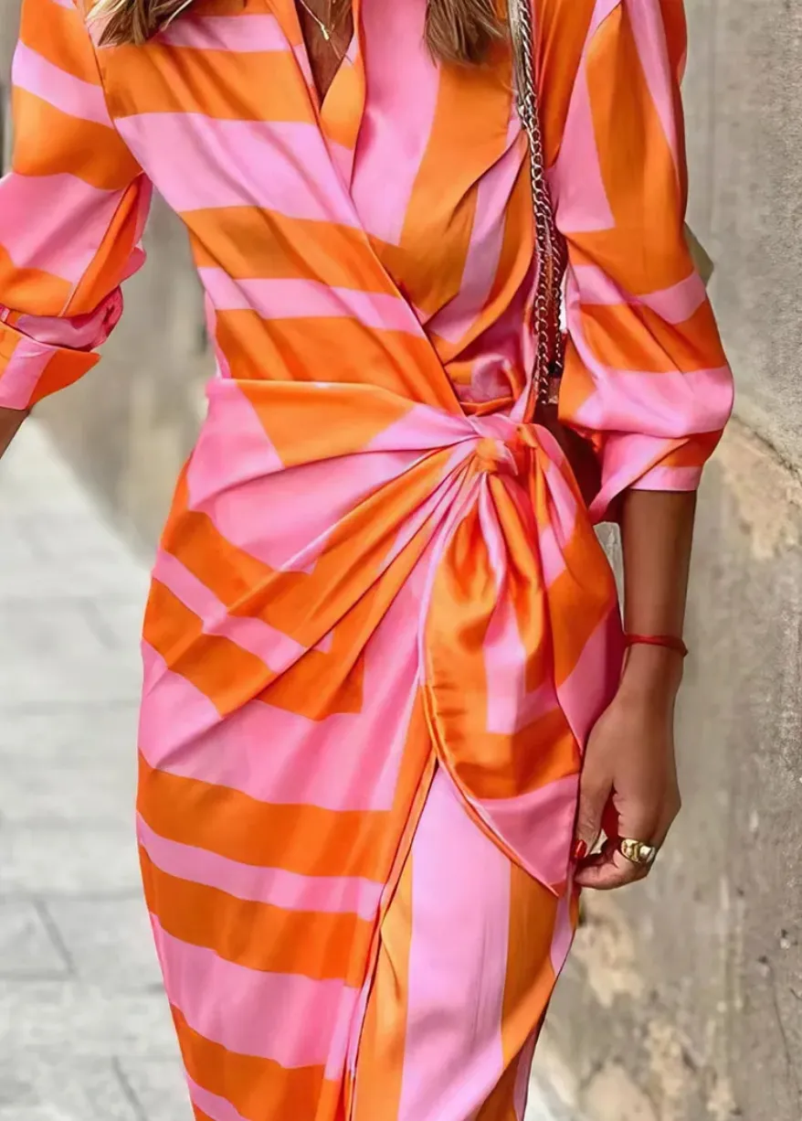Amira - Wrap Print Dress