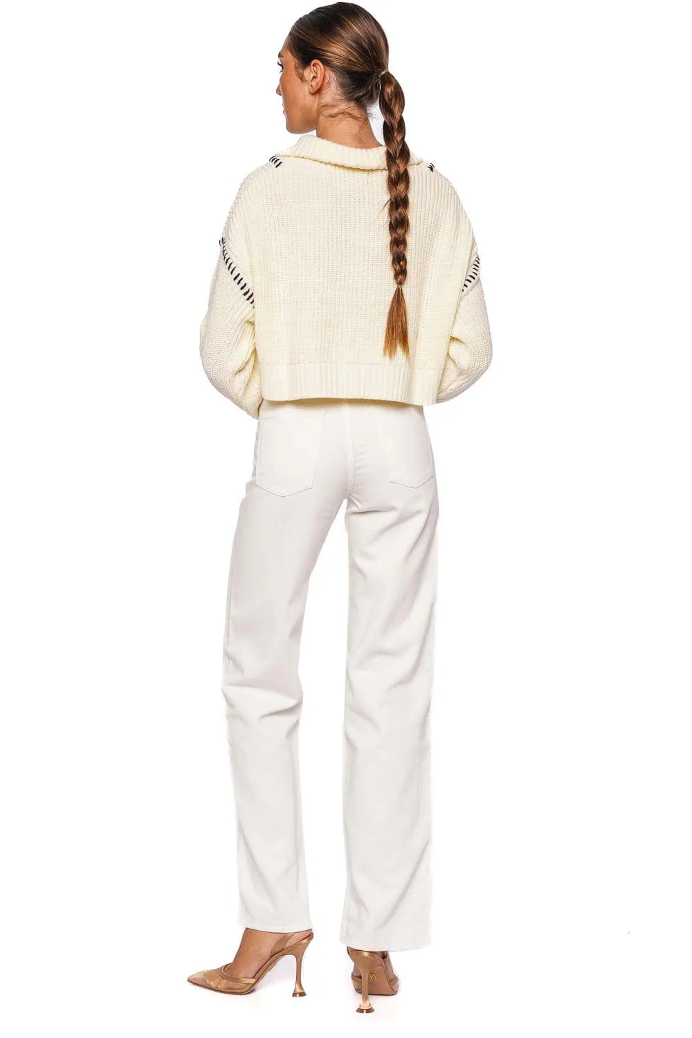 Annina Soft White Wide Leg Jean