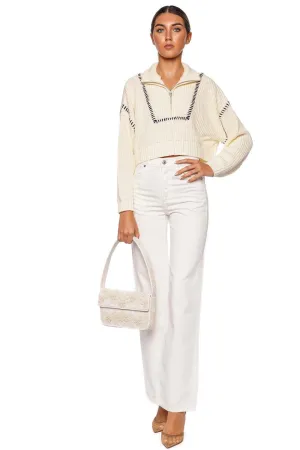 Annina Soft White Wide Leg Jean