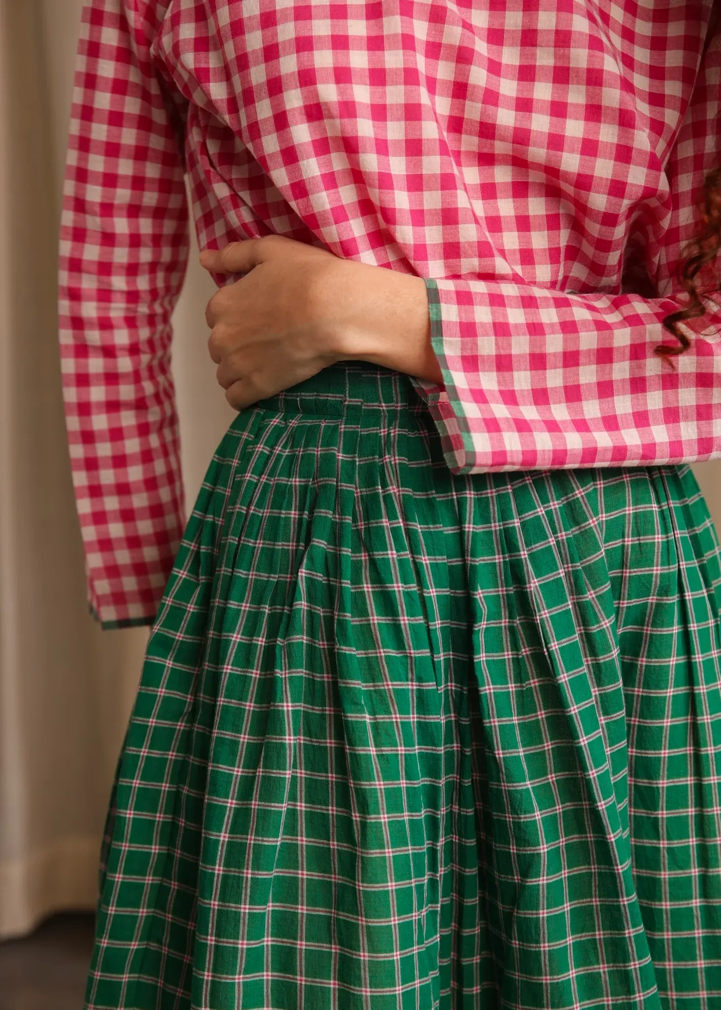 Araya | Green checkered Pants