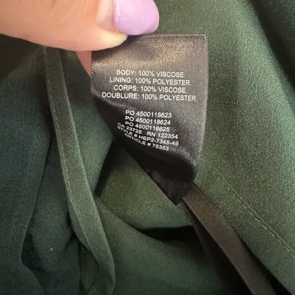 Aritzia Sunday Best Mini Ruffle Flounce Hem Forest Green Flowy Wrap Skirt