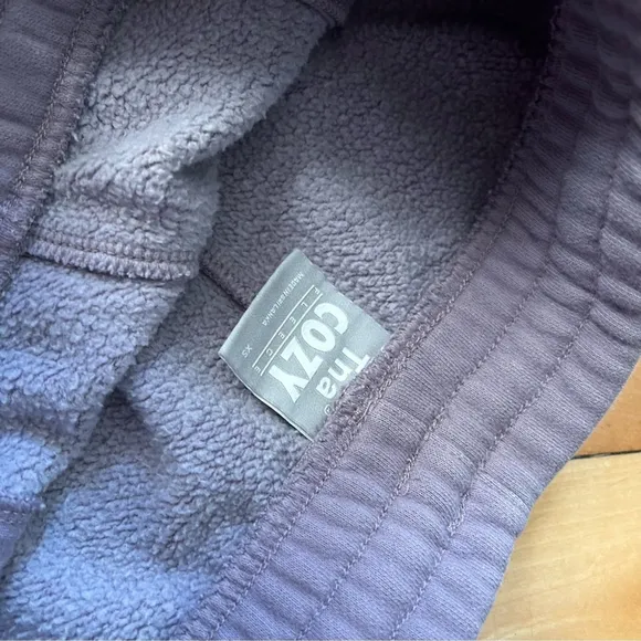 Aritzia TNA Sx XS Cozy Fleece 4” Purple Relaxed Short