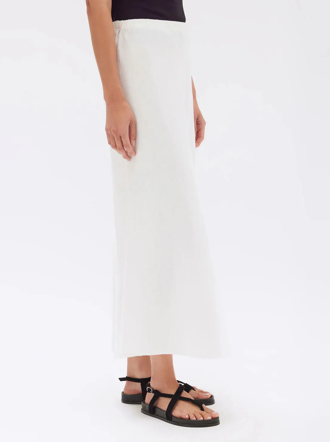 Assembly - Stella Linen Bias Skirt - White