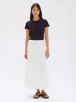 Assembly - Stella Linen Bias Skirt - White
