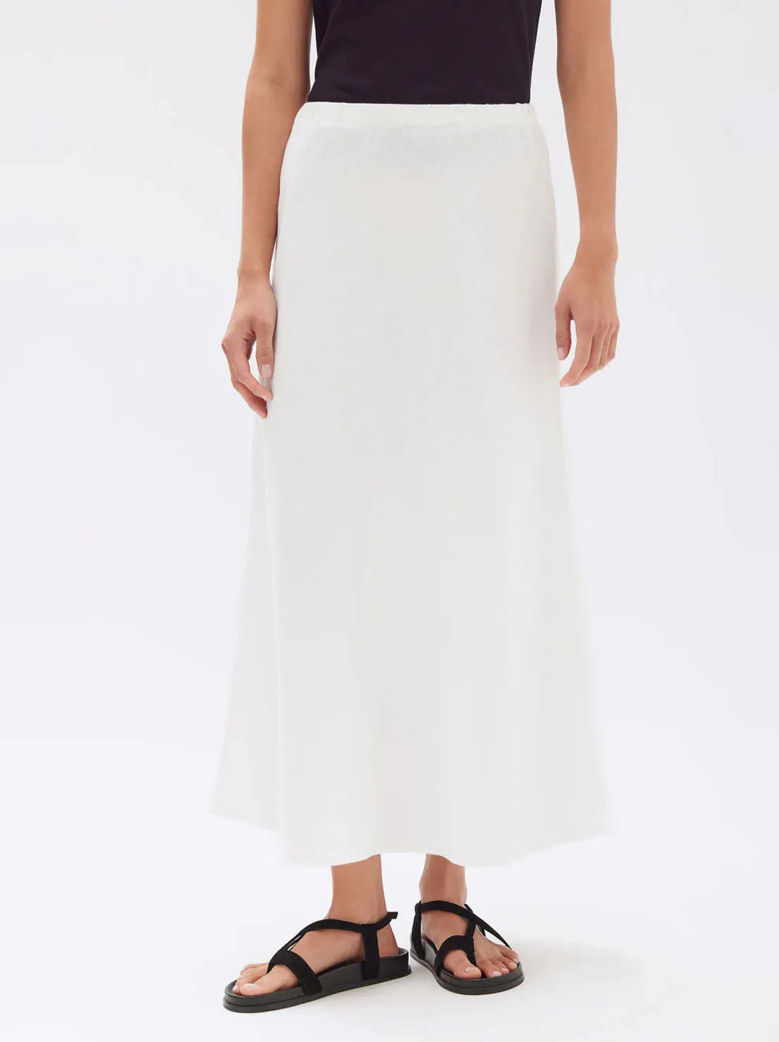 Assembly - Stella Linen Bias Skirt - White
