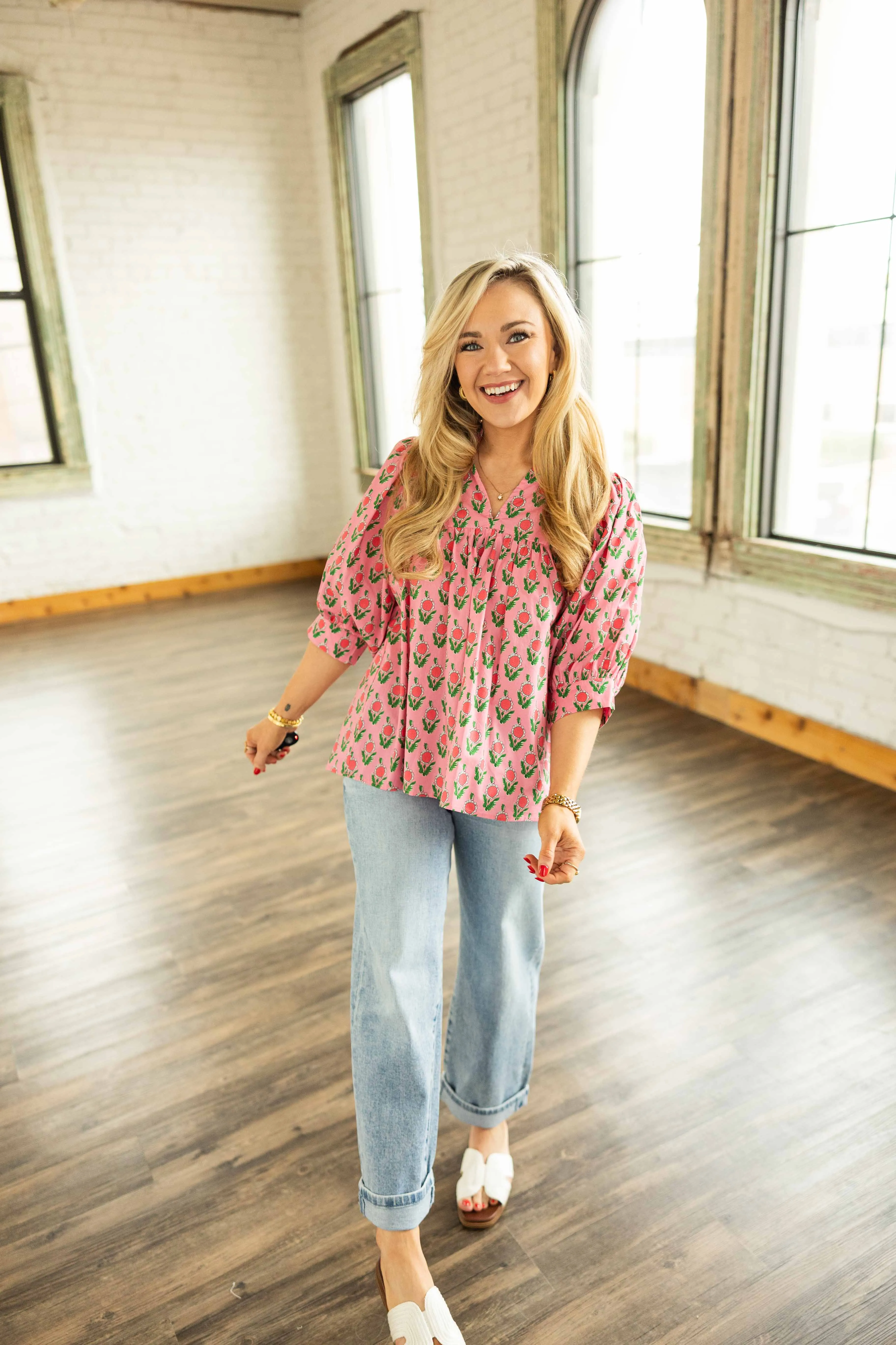 AURORA PLUS FLORAL TOP