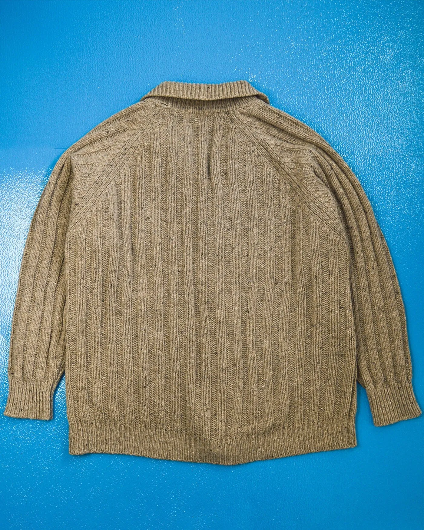 AW1994 Chunky Ribbed Knit Button Polo Sweater (M~L)