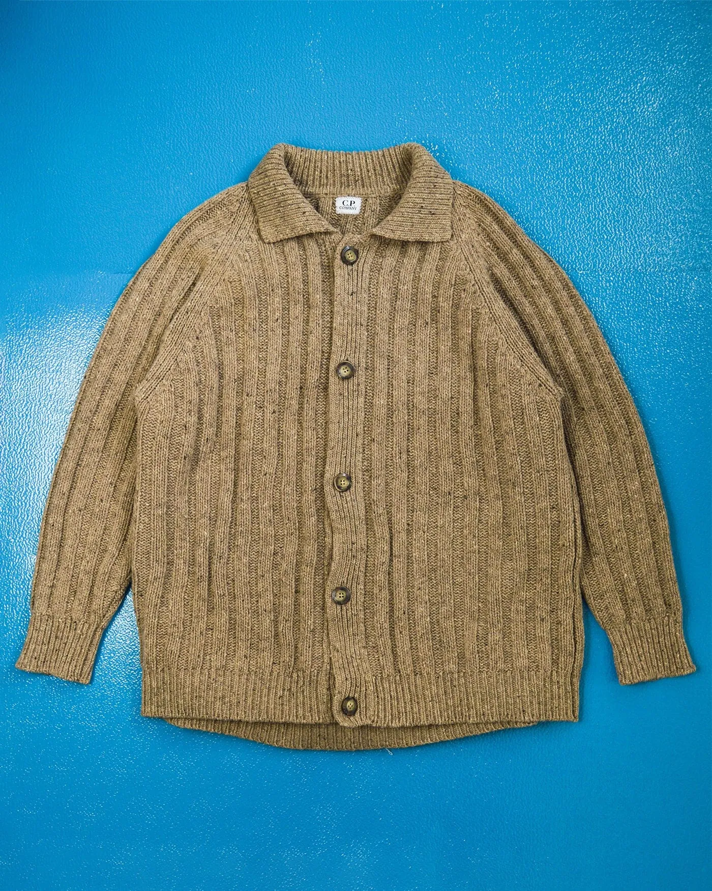AW1994 Chunky Ribbed Knit Button Polo Sweater (M~L)