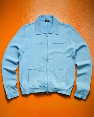 Baby Blue Zip Up Polo Cardigan  (S~M)