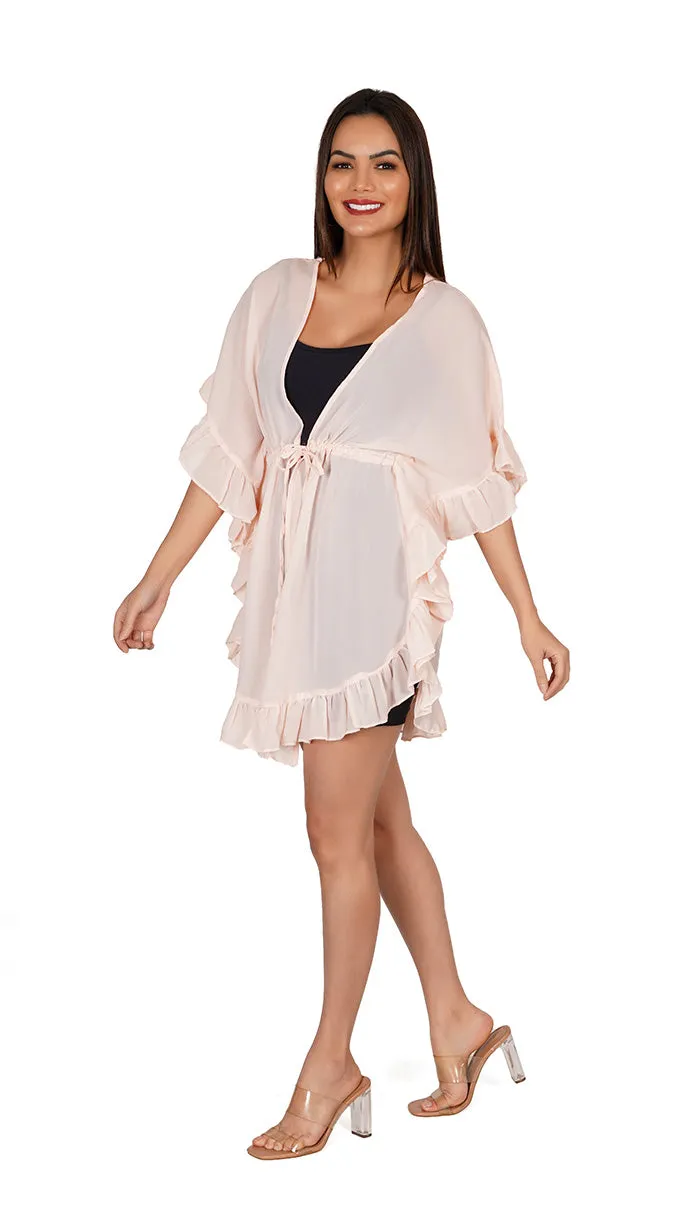 Baby Pink | Kaftan Style Swimsuit Cover Up Beach Dress