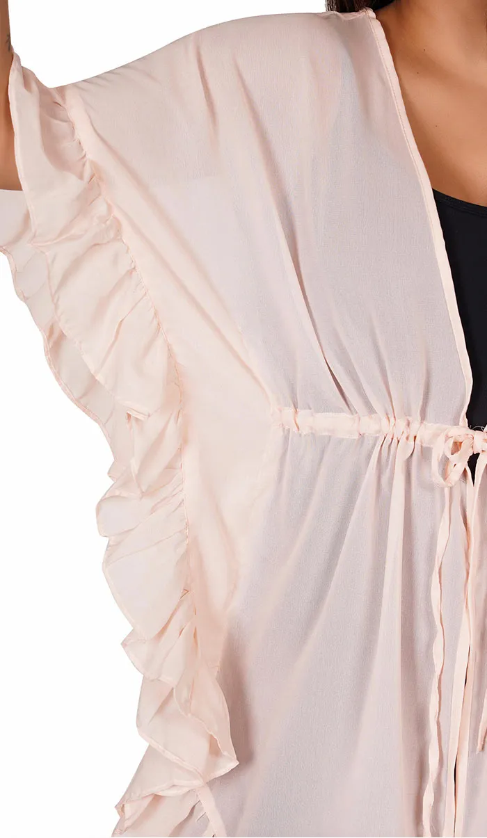 Baby Pink | Kaftan Style Swimsuit Cover Up Beach Dress