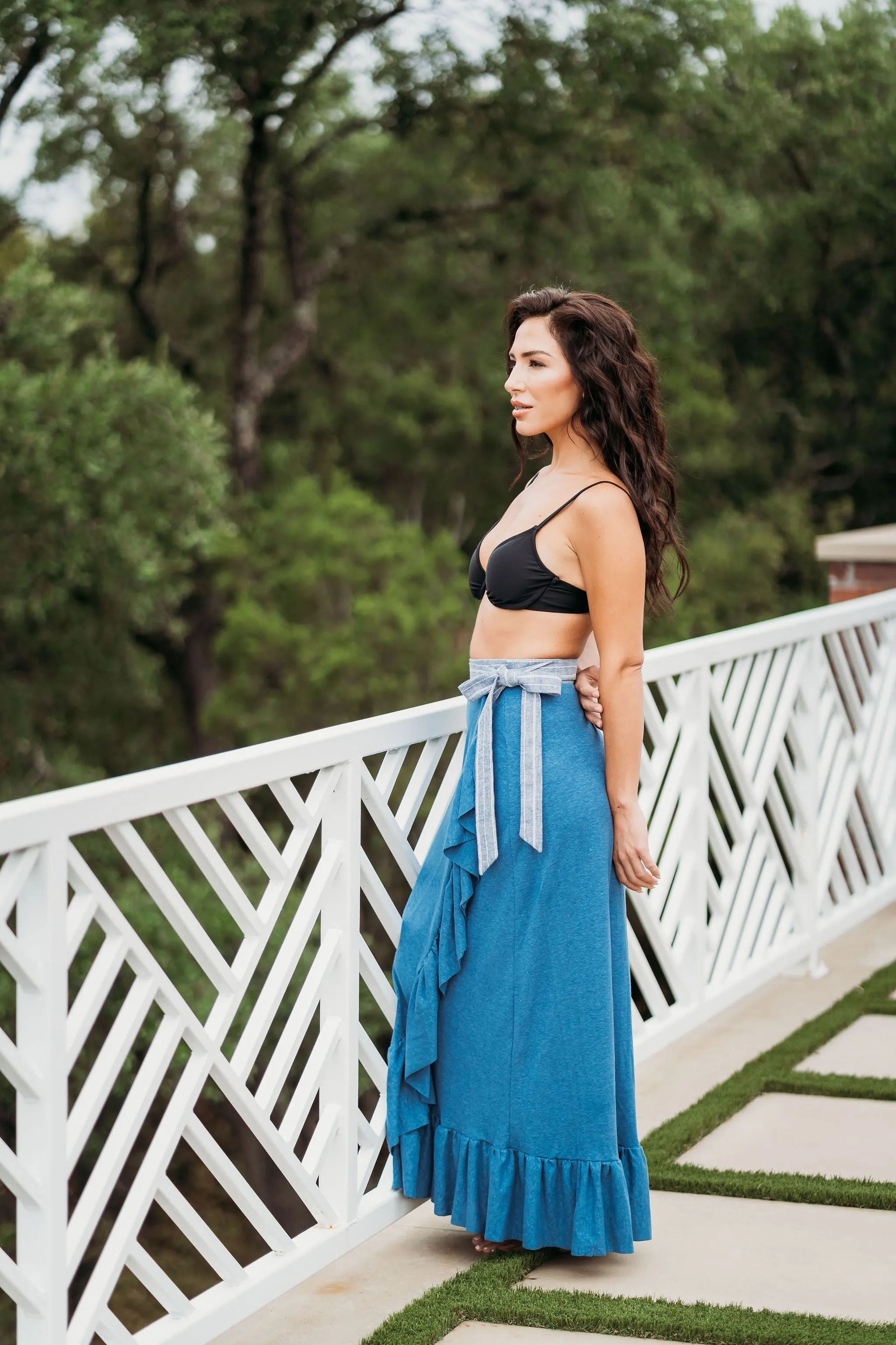 Baltic Blue Wrap Skirt