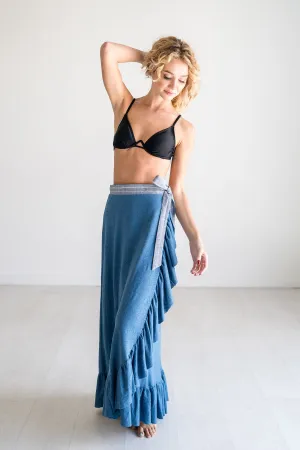 Baltic Blue Wrap Skirt