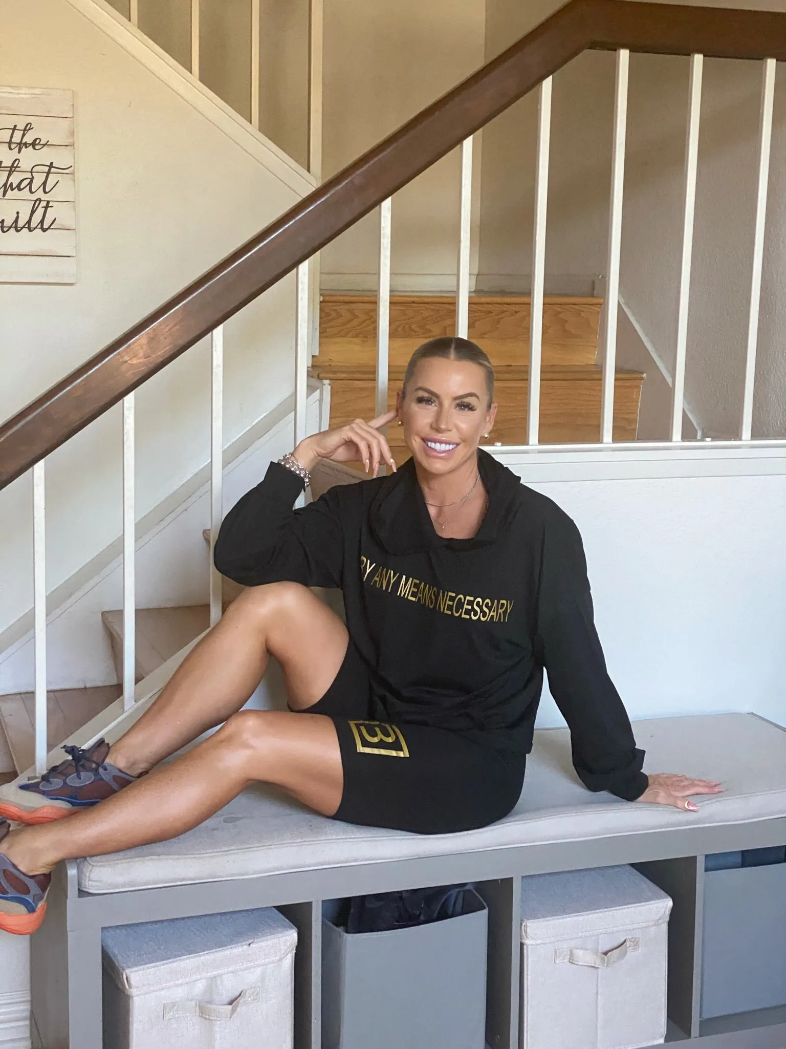 BAMN Hoodie/Biker Shorts Set