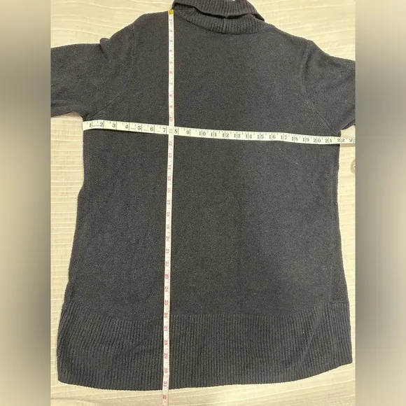 Barefoot Dreams CozyChic Lite Black Long Sleeve Circle Lounge Cardigan Size Med
