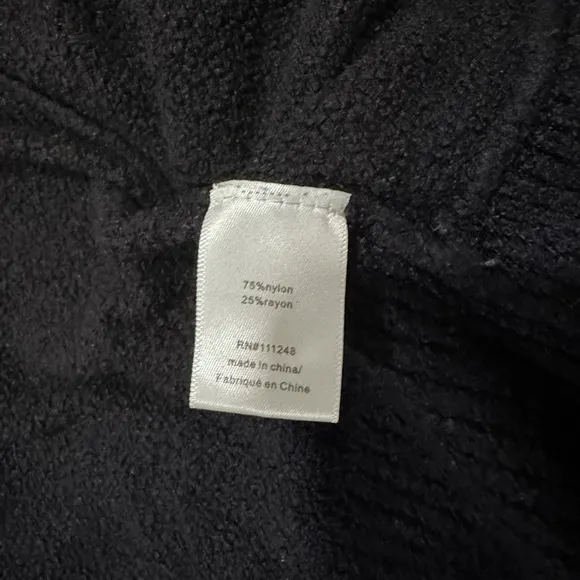 Barefoot Dreams CozyChic Lite Black Long Sleeve Circle Lounge Cardigan Size Med