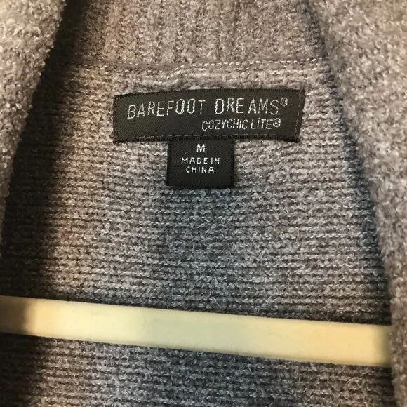 BAREFOOT DREAMS CozyChic Lite® Circle Cardigan in Ash M