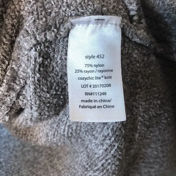 BAREFOOT DREAMS CozyChic Lite® Circle Cardigan in Ash M