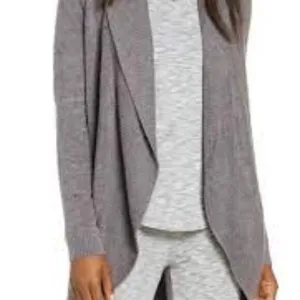 BAREFOOT DREAMS CozyChic Lite® Circle Cardigan in Ash M
