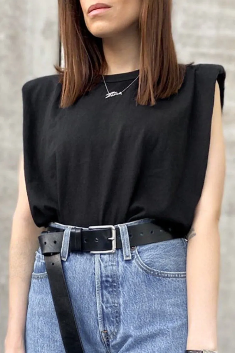 Basic Solid Black T-shirt