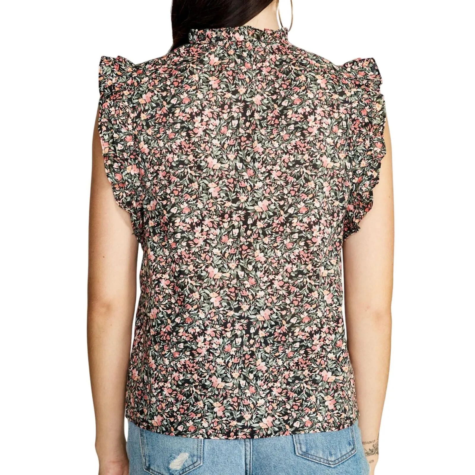BB Dakota by Steve Madden Ditsy Floral Women's Sleeveless Printed Top BM14433W