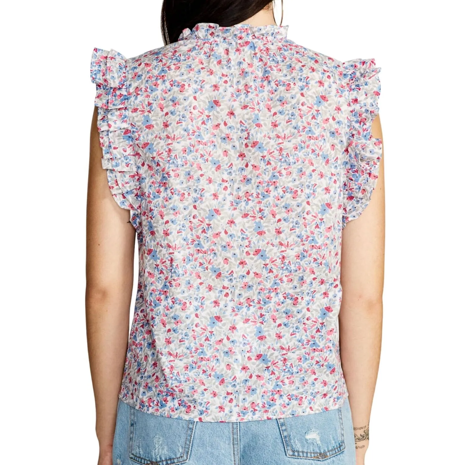 BB Dakota by Steve Madden Ditsy Floral Women's Sleeveless Printed Top BM14433W