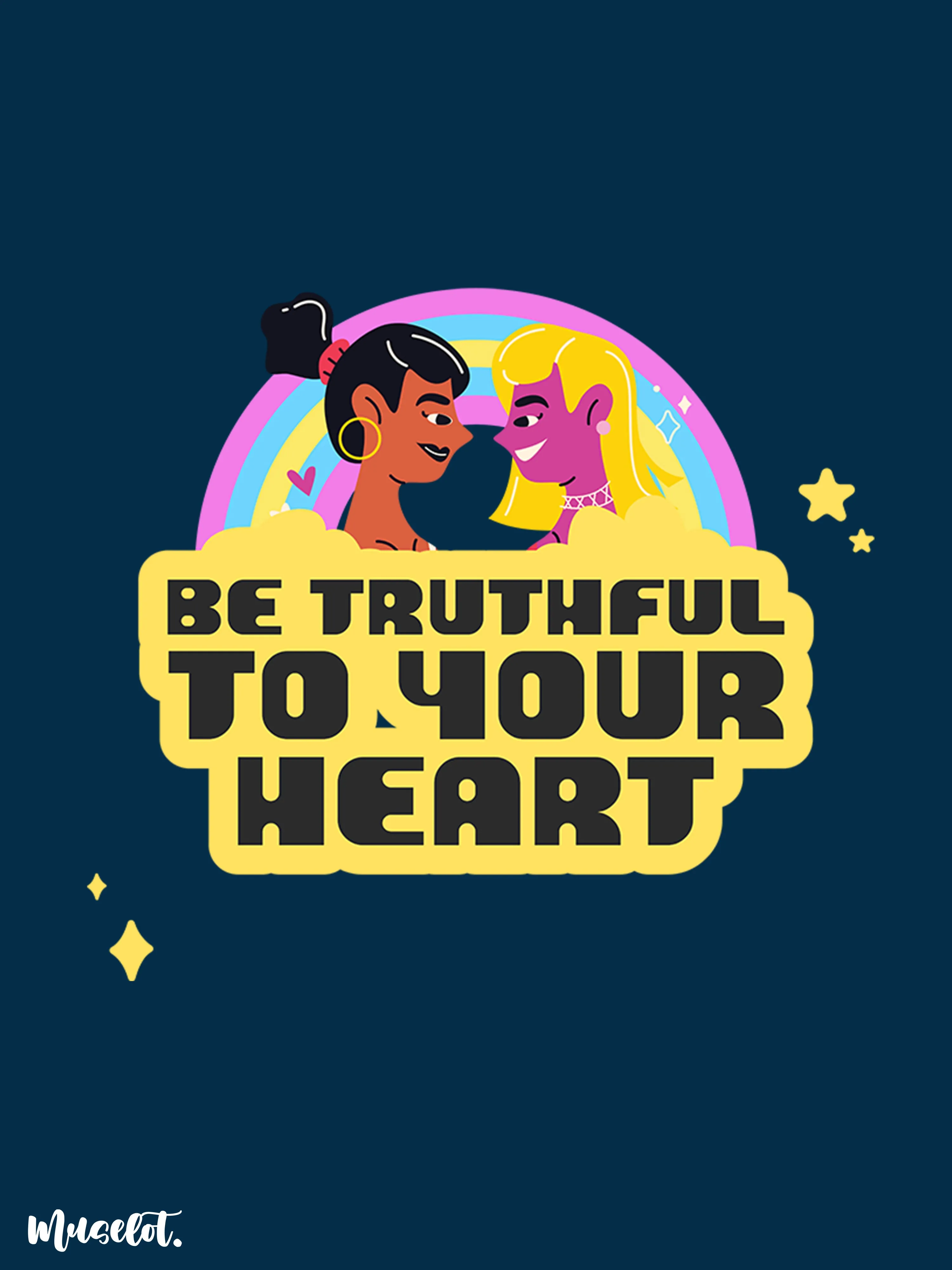 Be truthful to your heart crop t shirts