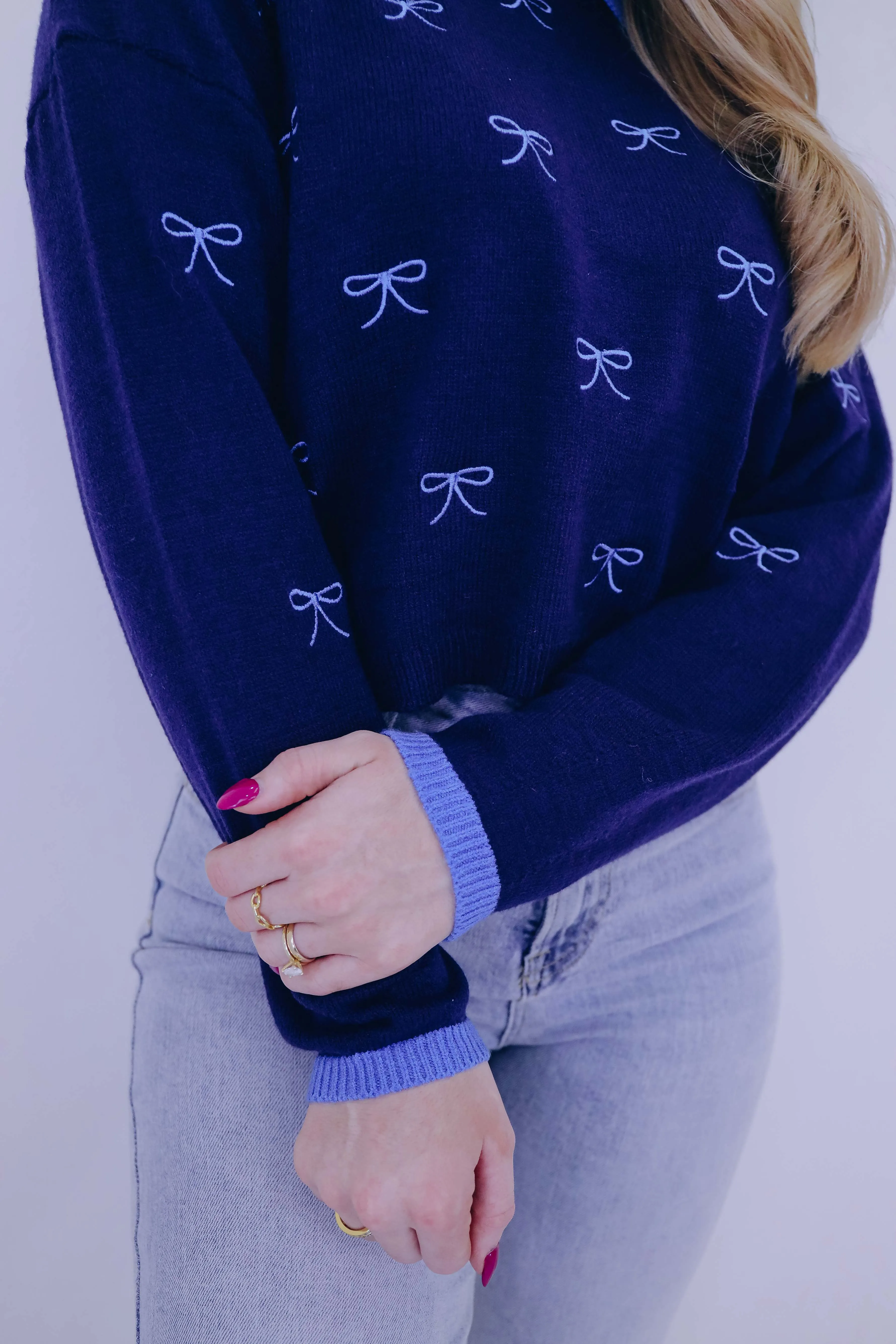 Betsy Bow Cropped Sweater- 2 Colors