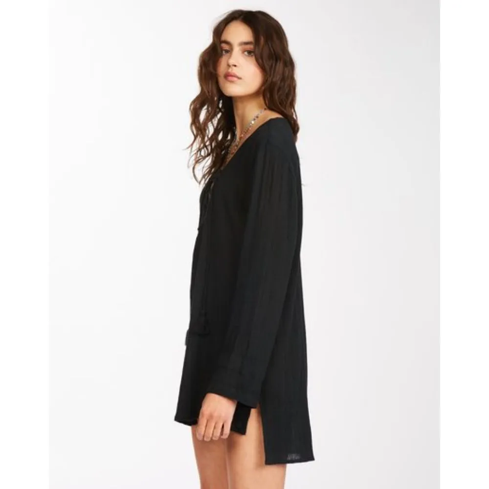 BILLABONG BLUE SKIES COVER UP BLACK PEBBLE