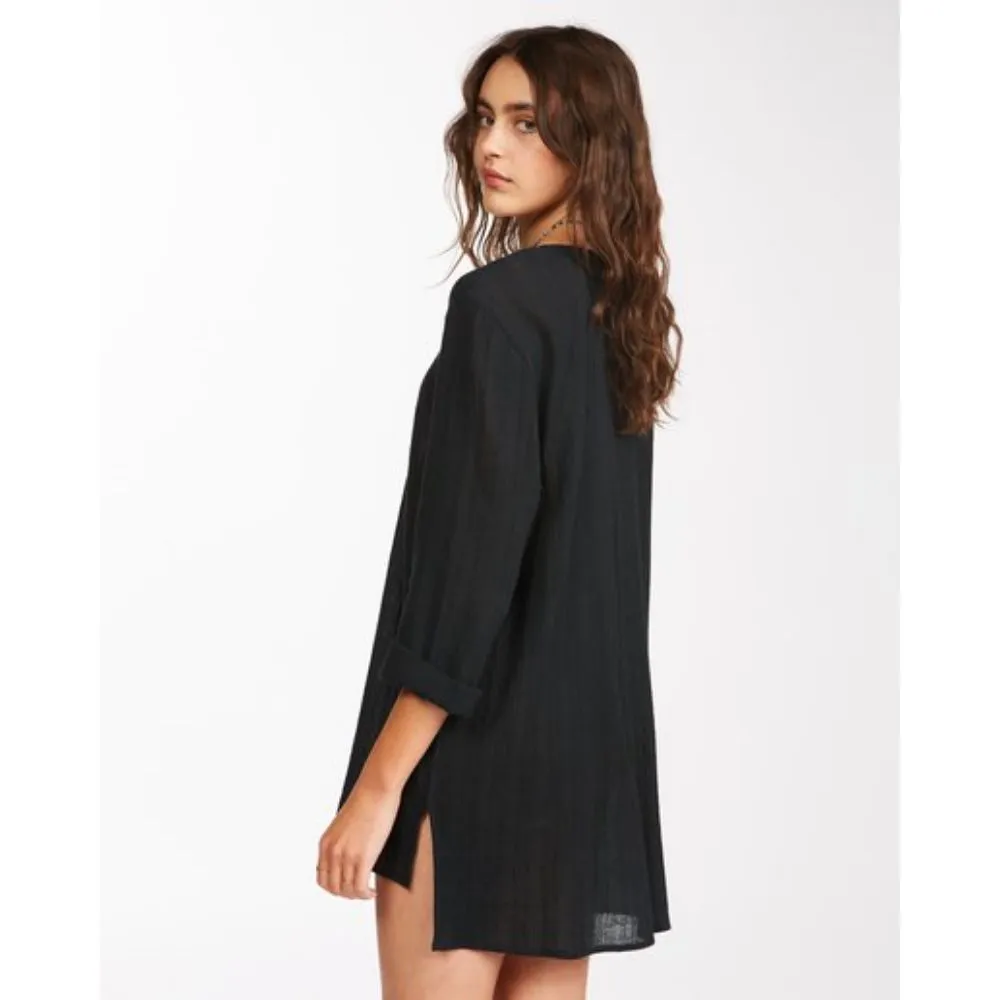 BILLABONG BLUE SKIES COVER UP BLACK PEBBLE